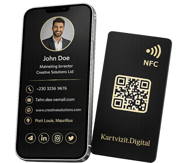 Digital business card and NFC card preview